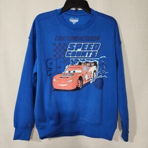Lightning McQueen ''speed counts'' blue sweatshirt men size XS